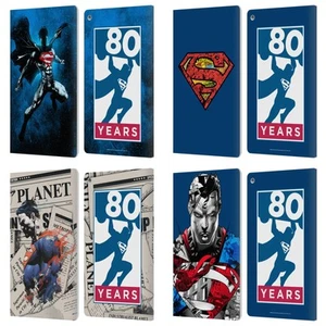 OFFICIAL SUPERMAN DC COMICS 80TH ANNIVERSARY LEATHER BOOK CASE FOR AMAZON FIRE - Picture 1 of 10