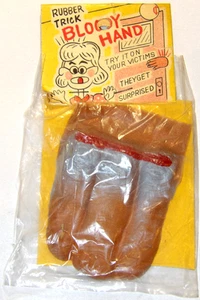 ¡HALLOWEEN VINTAGE AÑOS 60 'TRUCO DE GOMA MANO SANGRIENTA'! ¡MORDAZA! ¡SIN USAR! HECHO EN JAPÓN - Imagen 1 de 6