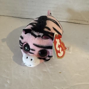 Ty Teeny Boos Pennie Pink Zebra Plush Stuffed Animal Toy 4" 2016 - Picture 1 of 4