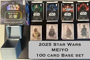 2025 Topps Star Wars Meiyo Celebration Japan 100 Card Complete Base Set w/case - Picture 1 of 9