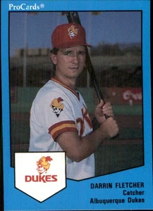 Darrin Fletcher 1989 ProCards Minor League T/S #58 RC Albuquerque Dukes ** - Picture 1 of 2