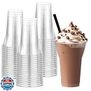 Baderke 50 Pcs Plastic Parfait Cups Root Beer Float Cups Peanut Buster Parfai - Picture 1 of 5