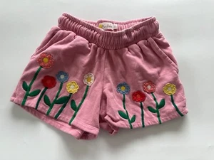 Mini Boden Pink Floral Applique Pull on Jersey Shorts 11Y Pockets Summer - Picture 1 of 7