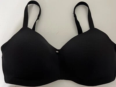 BREEZIES INTIMATE COLLECTION PERFECT SHAPE WIREFREE BLACK T-SHIRT BRA, SZ  34D - Image 1 of 4