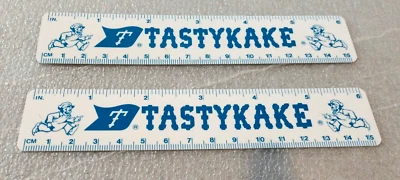 2 De Colección Tastykake Panaderías Cupcake Anuncio para Hornear Promo 6" Regla Años 70 Nuevo de Lote Antiguo Nuevo Foto 1 de 3