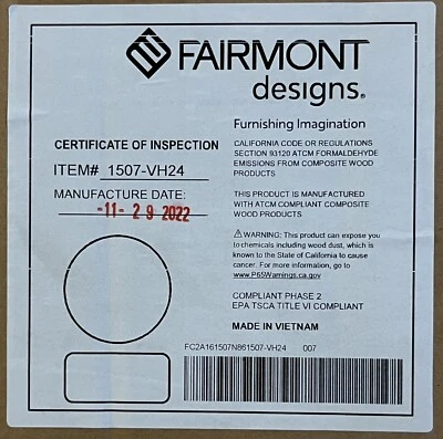 Mueble tocador Fairmont Designs Napa 24" Sonoma Sand 1507-VH24 montaje en piso Foto 1 de 4