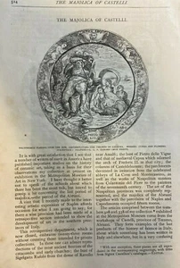 1878 China Majolica of Castelli illustrated - Picture 1 of 4