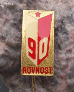 1983 Slavia Prague Praha Football Soccer Club 90th Anniversary Pin Badge - Picture 1 of 2
