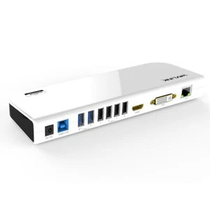 USB 3.0 Universal Laptop Docking Station Dual Video Outputs Support HDMI/DVI/VGA - Picture 1 of 2