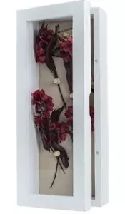 Freezing Point Shadow Box Rahmen, weiß, 5x12,5, Pin Up Vitrine Schrank, C4 - Bild 1 von 5