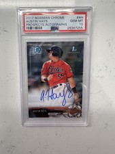 2017  1st Bowman Chrome - Prospect Autographs Refractor Austin Hays 🔥