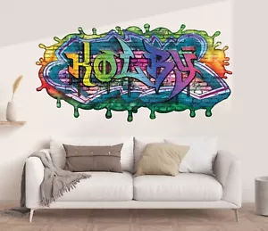 GRAFFITI WALL ART, Custom Vinyl Art Sticker, Personalized Name Wall Decal - Picture 1 of 5