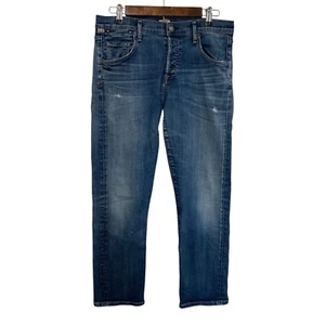 CITIZENS OF HUMANITY Emerson Slim Boyfriend Jeans Size 31x27 Button Fly Blue - Picture 1 of 14