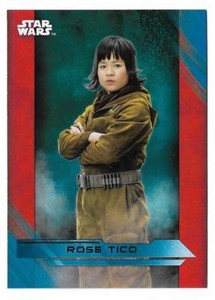 2017 Topps Star Wars The Last Jedi Blue Parallel #17 Rose Tico