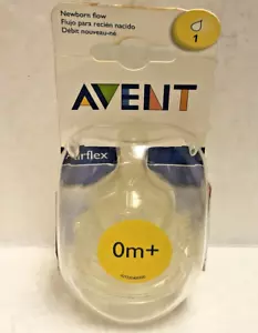 Avent Classic 0m+ Newborn Flow Nipples New, Sealed, Pack of 2 Free Ship - Picture 1 of 2