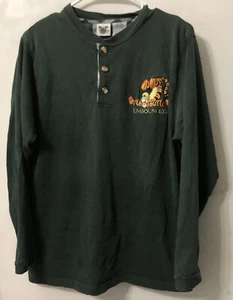 Vtg Disney Embroidered Winnie The Pooh Tigger Long Sleeve T Shirt Small Green - Picture 1 of 9