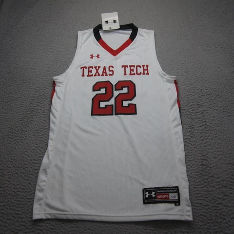 Texas Tech Red Raiders Jersey Mens Large White College Basketball Under Armour Cover