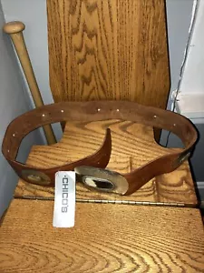 Brandneu Chico’s Lorelei lässiger brauner Gürtel hergestellt in Marokko  - Bild 1 von 13