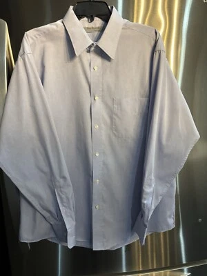 Camisa manga larga Chas Reed & Co ENRO PARA HOMBRES 17 34-35 azul claro hecha en EE. UU. Foto 1 de 4