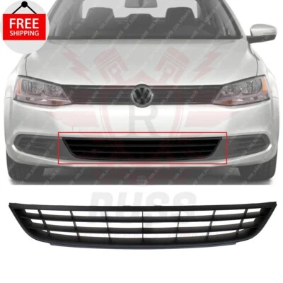 New Front Bumper Lower Grille Black For 2011-2014 Volkswagen Jetta VW1036121 Foto 1 de 4