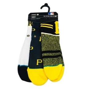 Juego de 3 calcetines Stance para niños pequeños 7-9 MLB Pittsburgh Pirates negro amarillo blanco - Imagen 1 de 5