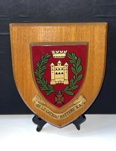 Vintage Mess Wandrelief Schild ~ 93 LE CATEAU BATTERY R A (Royal Artillery) - Bild 1 von 12