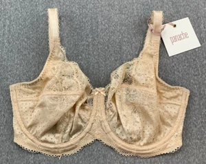 Sujetador de copa completa Panache Ciara 7255 para mujer 32FF beige con aros sujetadores de encaje lencería - Imagen 1 de 16