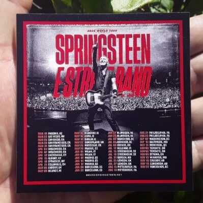  Bruce Springsteen & E Street Band  2024 Tour  Promo Magnet W/Dates  - Image 1 of 3