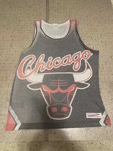 Mitchell & Ness NBA Chicago Bulls Clock Violation Color Fade Tank Top Small - Picture 1 of 5