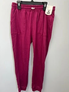 Xersion Wine Melange Purple Adjustable Waste Joggers Girls Sz Large 14 Quick-Dri - Picture 1 of 7