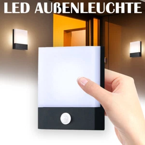 LED Außenleuchte mit Bewegungsmelder Wandleuchte Sensor Außenlampe außen/innen - Bild 1 von 27