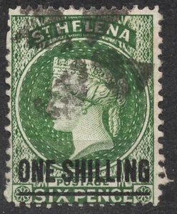 SG19 1s 1871 ST HELENA Reina Victoria, Recargado - Marca de Agua CC (1864-1880) - Imagen 1 de 2