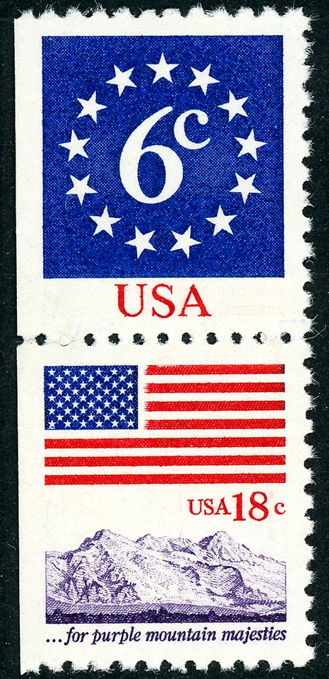 Par de estrellas y montañas Scott #1892 y 1893 de panel de Estados Unidos 1893a BK138 MNH *ENVÍO GRATUITO Foto 1 de 1