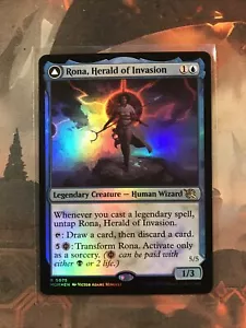 MTG Rona, Herald of Invasion FOIL March of the Machines MOM 0075 Rare NM - Picture 1 of 2