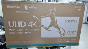 Hisense 43A6NTUK 43 Inch 4K Ultra HD Smart TV 60Hz Refresh Rate TV (Brandnew) - Picture 1 of 2