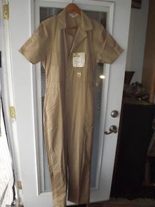 SEARS ONE PIECE SUIT VINTAGE Jumpsuit Perma-Prest Men's 40R one piece tan - Picture 1 of 7