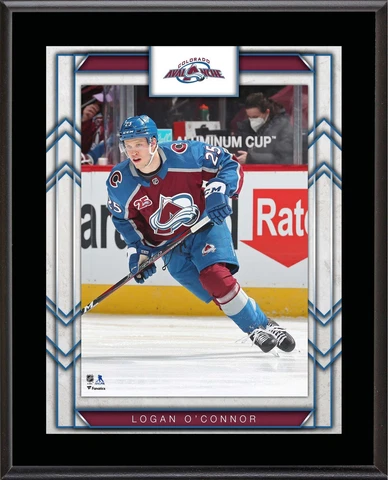 Logan O'Connor Colorado Avalanche 10.5" x 13" Sublimated Player Plaque Cover