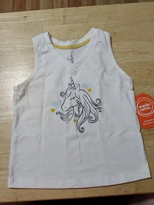 New Girls Size 18 Unicorn Tank Top By Wonder Nation - Picture 1 of 2