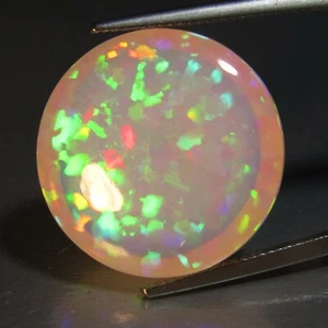 Impresionante Piedra Preciosa Redonda 25.63Cts Color Natural Play Blanco Ópalo 21.6mm Ref-VIDEO! - Imagen 1 de 5