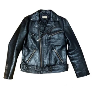 Nudie Jeans ZIGGY PUNK LEATHER JACKET Men's Motorcycle Jacket W50cm L63cm Japan - Picture 1 of 20