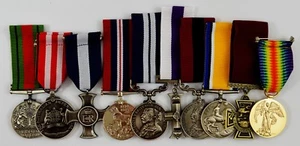 Superb Set of 10 Full Size Replica WW1 WW2 War Medals British/Imperial/Campaign - Imagen 1 de 12