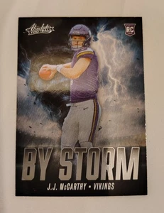 2024 Panini Absolute - J.J. McCarthy - RC By Storm Insert Card #BS-JMY - Bild 1 von 1