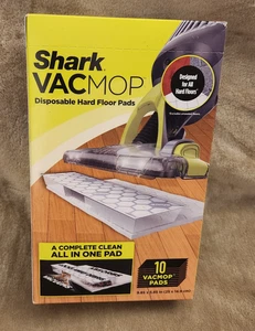 Shark Disposable Hard Floor Vacuum and Mop Pad 10 Count VACMOP Refill White - Picture 1 of 2