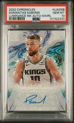 2022 Chronicles Domantas Sabonis Luminance Ink Auto-swirl /25 PSA 10 - Image 1 of 2