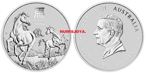 AUSTRALIA ONZA 2026. 1 DOLAR plata año del CABALLO. Peso 31,10 gr. Ley 999. - Foto 1 di 1