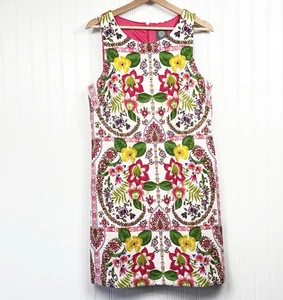 Vince Camuto Tropical Tapestry Sheath Dress Size 10 Sleeveless - Picture 1 of 7