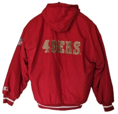 Chaqueta acolchada vintage de los San Francisco 49ers NFL Starter años 70 Hong Kong para hombre L  Foto 1 de 4