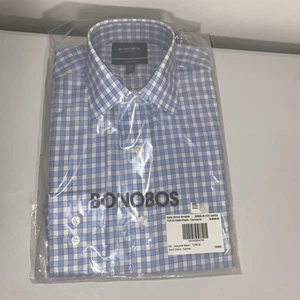 NWT Bonobos Tailored Slim Fit Long Slv Shirt 15 x 33 Daily Grind Wrinkle Check - Picture 1 of 5