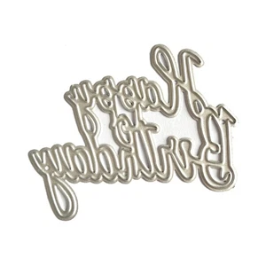 Happy Birthday Metal Die Cuts Template for Scrapbooking Album Paper Card Emboss - Picture 1 of 7