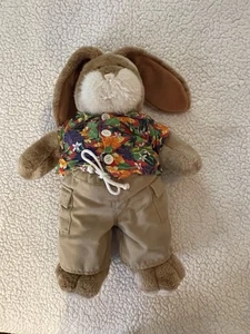BUILD A BEAR Rabbit Retired Vintage Hawaii Outfit Front Teeth Missing - Picture 1 of 6